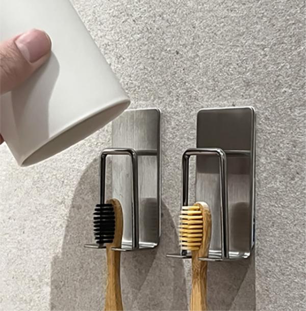 스텐 칫솔꽂이 거치대 치약걸이 물빠짐 정리