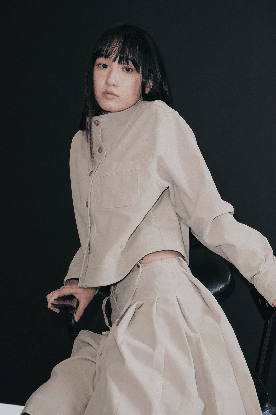 Corduroy Boeing Shirt (3colors)_Beige