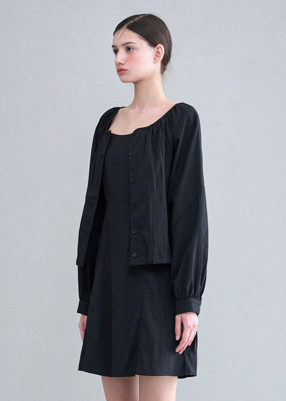 [44-120] Mira Sleeveless Dress-Blouse Setup 