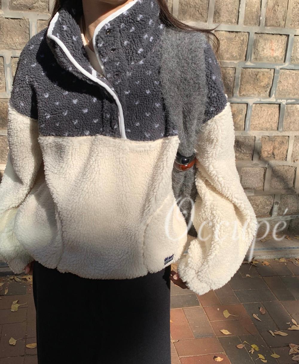 오큐페 아잉 폴리오 아노락 점퍼 (3col) areing 반집업 후리스