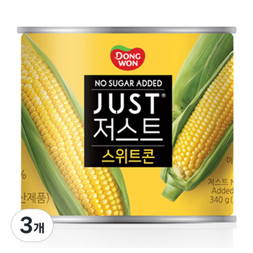 JUST 노슈가 스위트콘, 340g, 3개 - 캔/통조림류 | 쿠팡