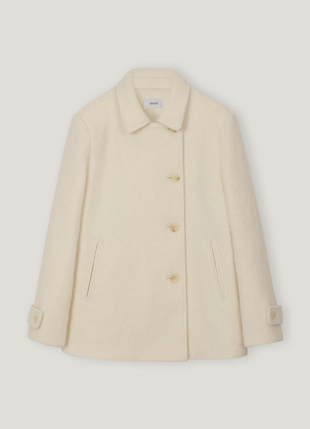 Villa Alpaca Half Coat(Cream)
