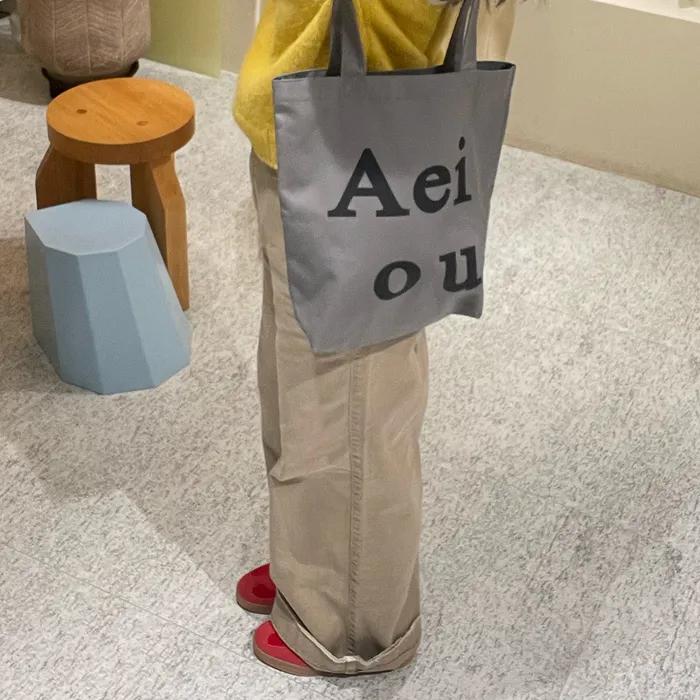 Aeiou Logo Bag (Cotton 100%) City Gray