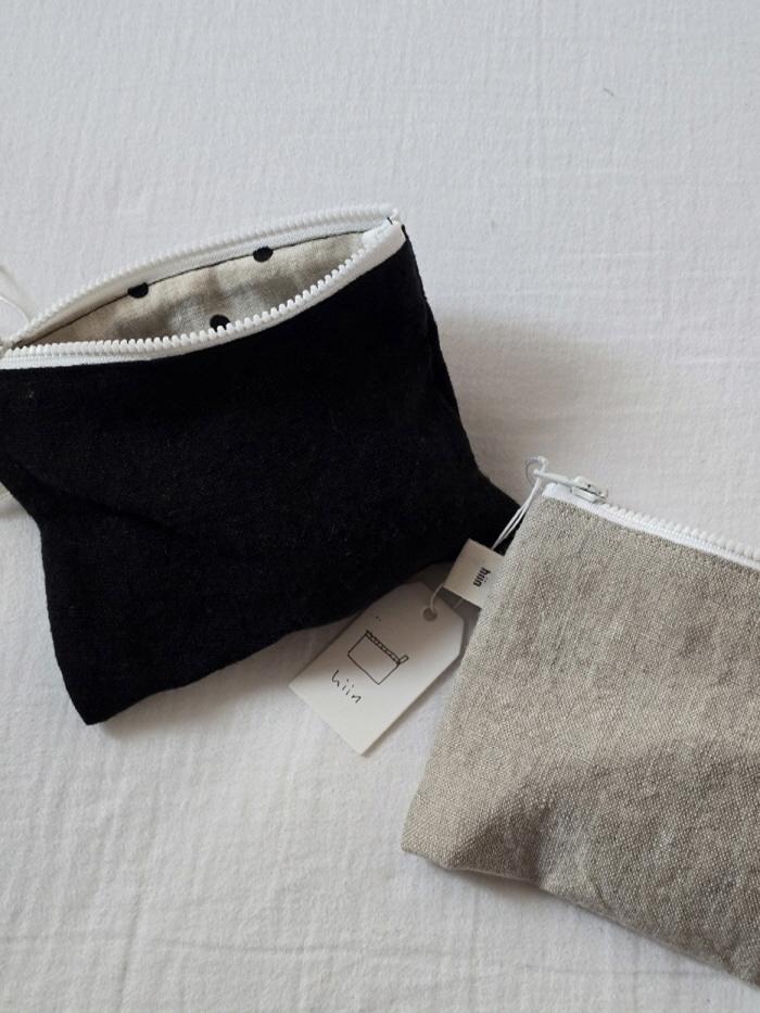 린넨 작은 파우치