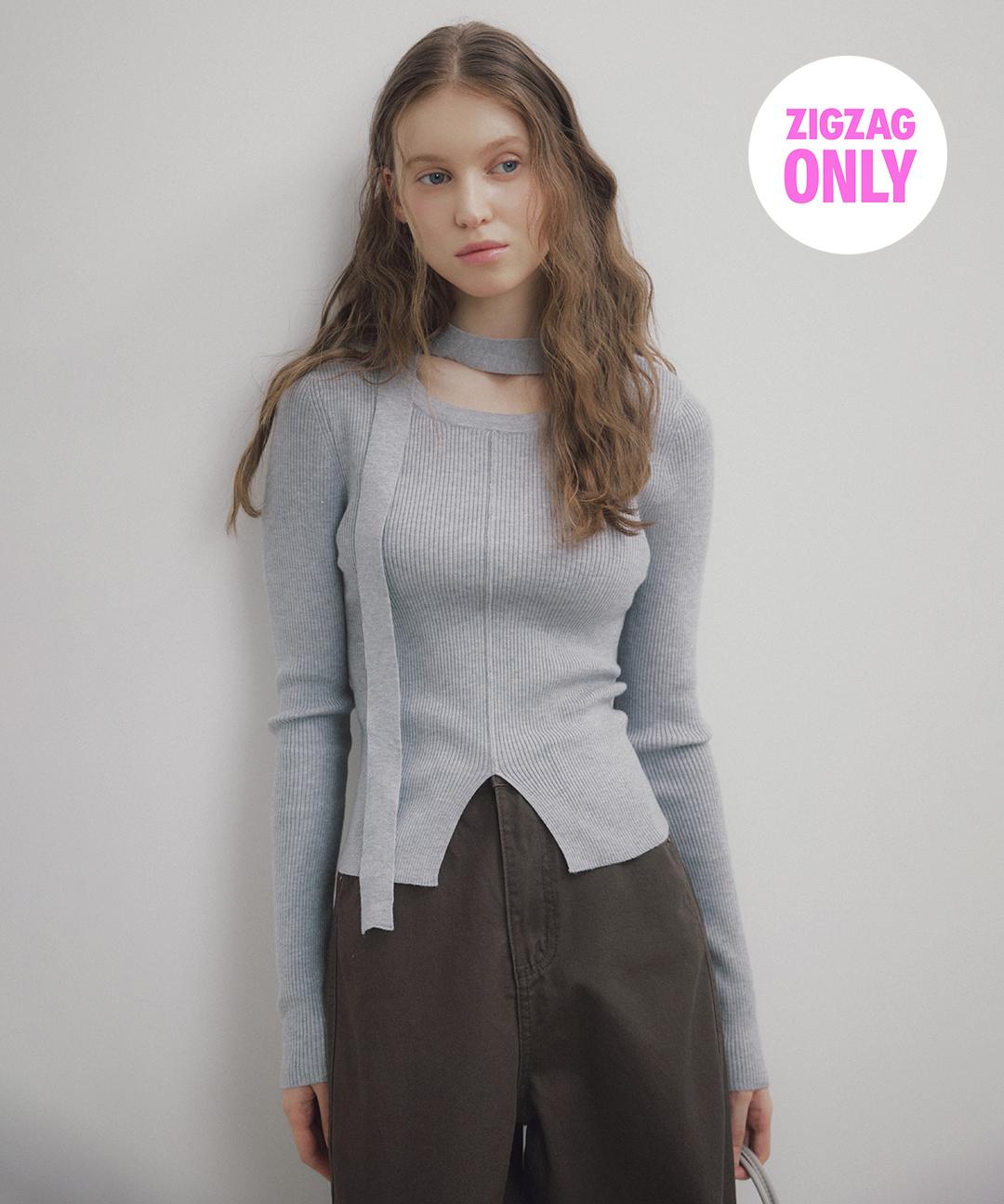 스파오 [직잭단독💖][소프트얀] 타이 슬림 니트_SPKWG23G02