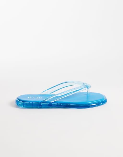 RAID Aziel jelly flip flops in blue