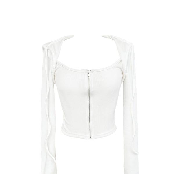Dia slim crop hoody (2colors)