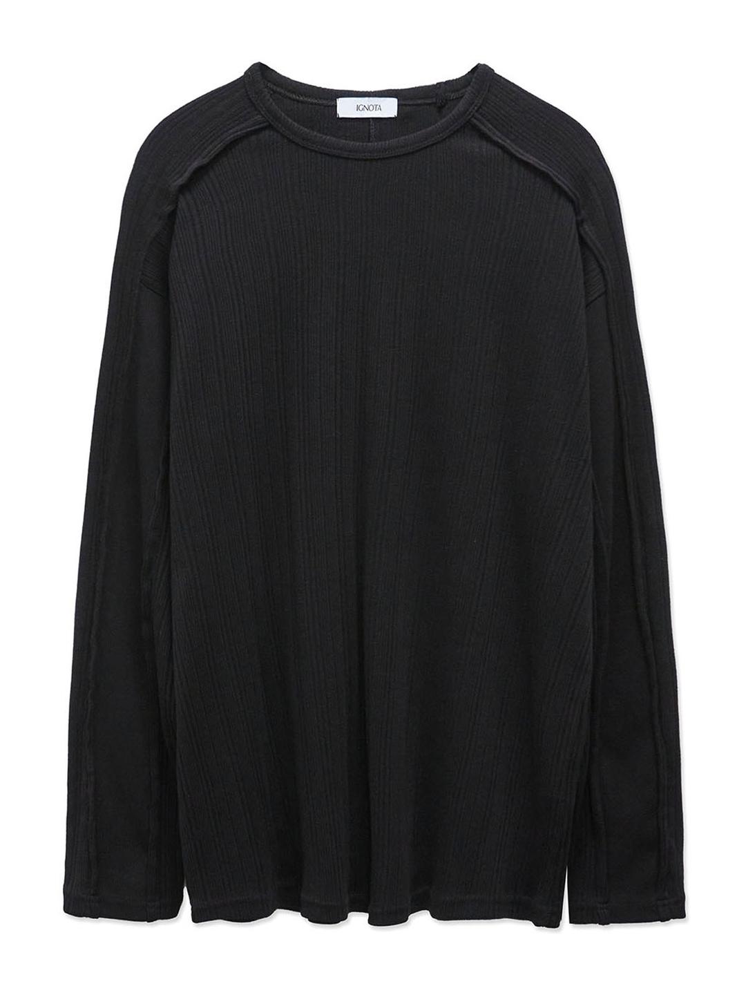 CORE:12 RIBBED LS T (BLACK)