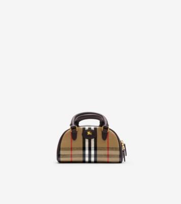 미니 하이랜드 볼링 백 (샌드 베이지) - 여성 | 공식 Burberry®