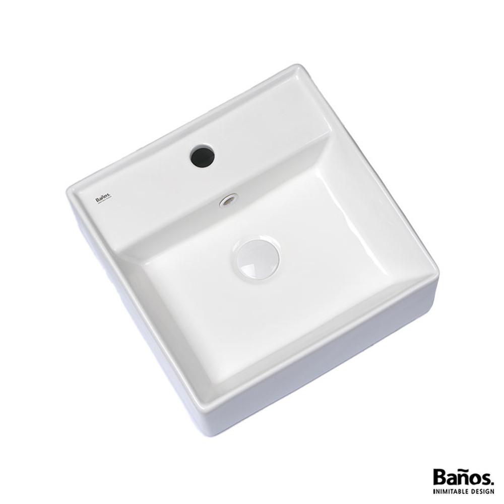 바노스 바스핏 유광화이트 수건걸이 벽걸이 미니 세면대 400 BW-203