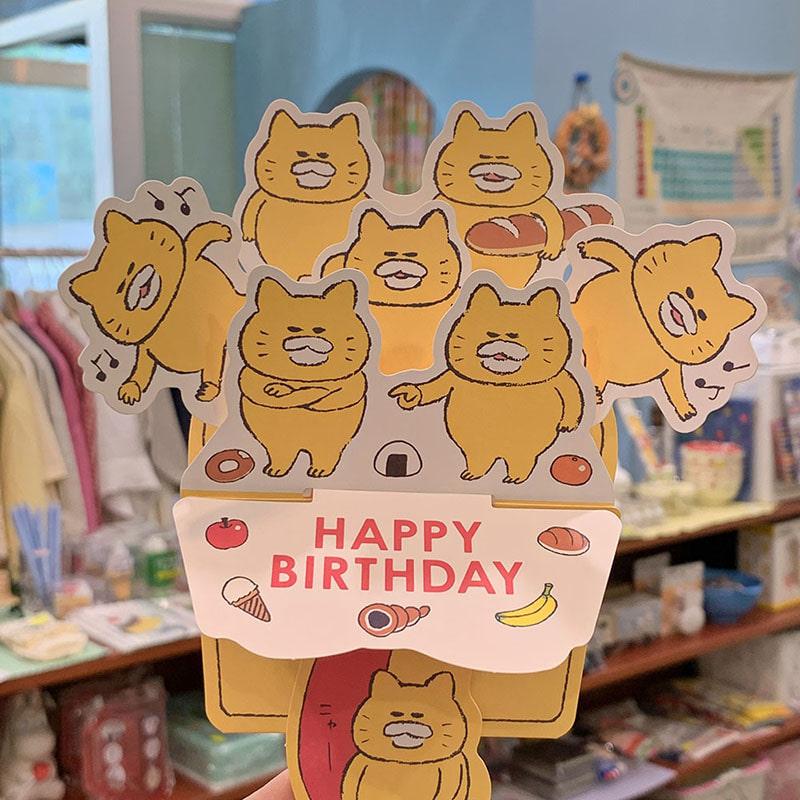 노라네코 벌스데이 입체카드