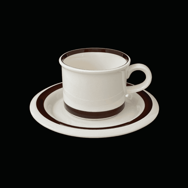[VINTAGE] Brown Striped Cup&Saucer