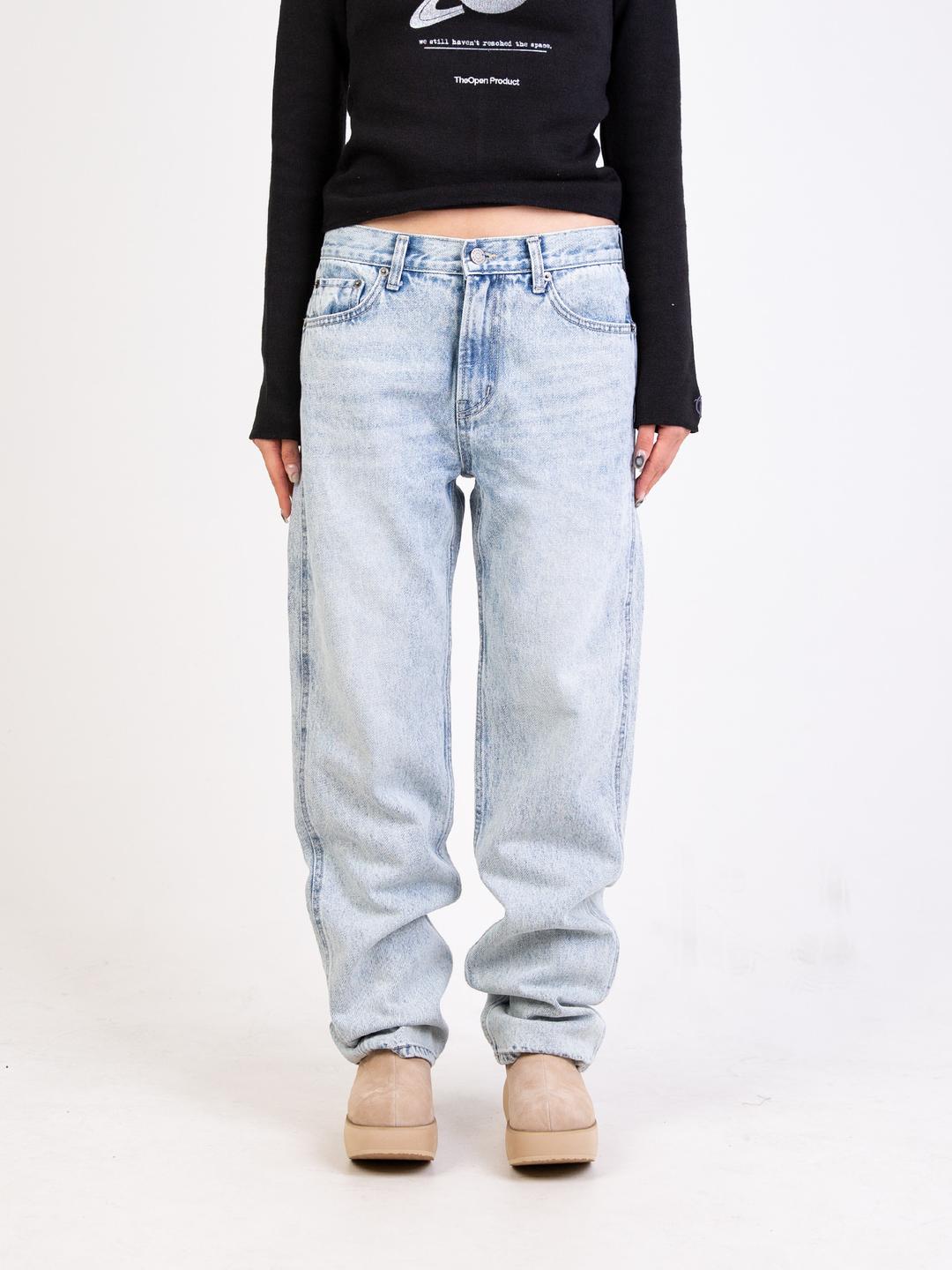 더오픈 프로덕트 SNOW WASHED JEANS-LIGHT BLUE