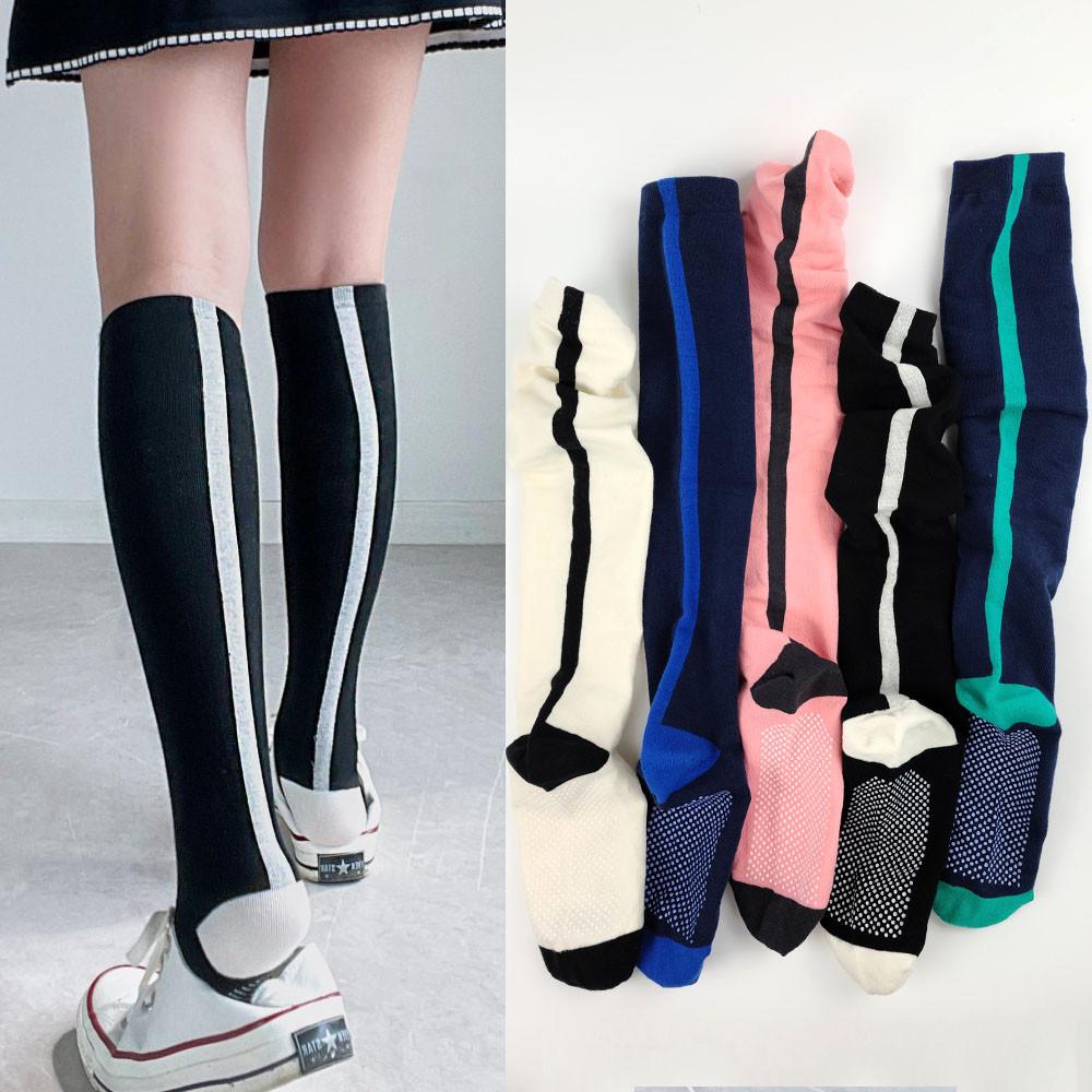 미끄럼방지 논슬립 백라인 헤이트 여자 니삭스 반양말 요가 필라테스 레깅스 양말