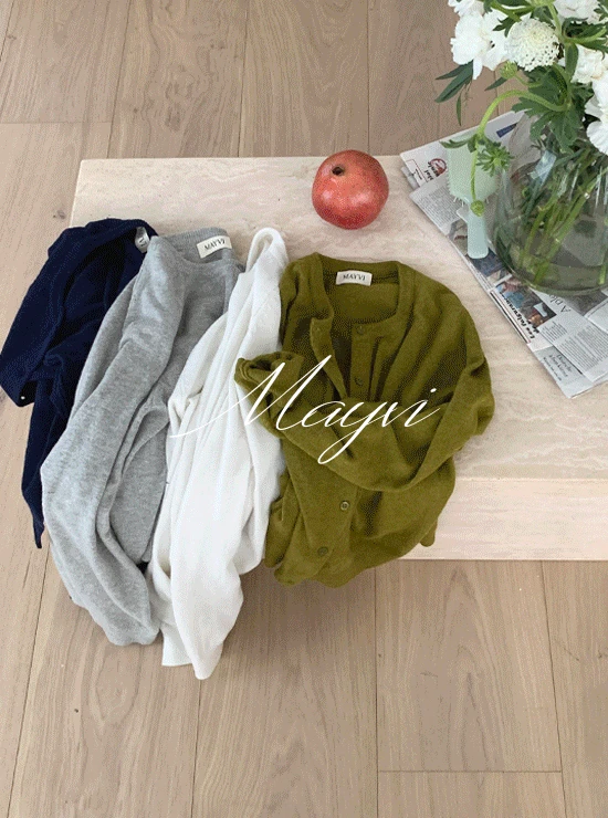 [얼리스프링🌼/Mayvi] Pops 라운드넥 가디건 (4 color), 수퍼파인울 10%, 캐시미어 3%