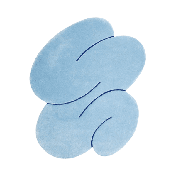 클라우드 블루 스퀴글 러그