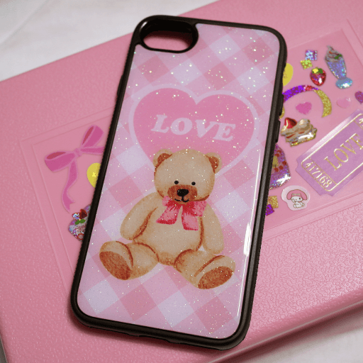 곰돌이 핑크 레진케이스