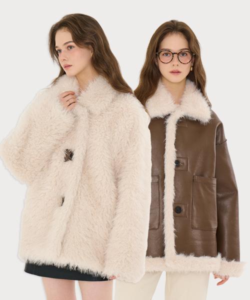 MET 챠밍 양면 무스탕