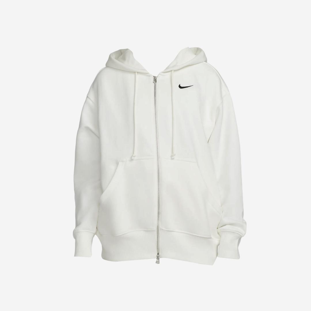 (W) Nike NSW Phoenix Fleece Oversized Full Zip Hoodie Sail - Asia