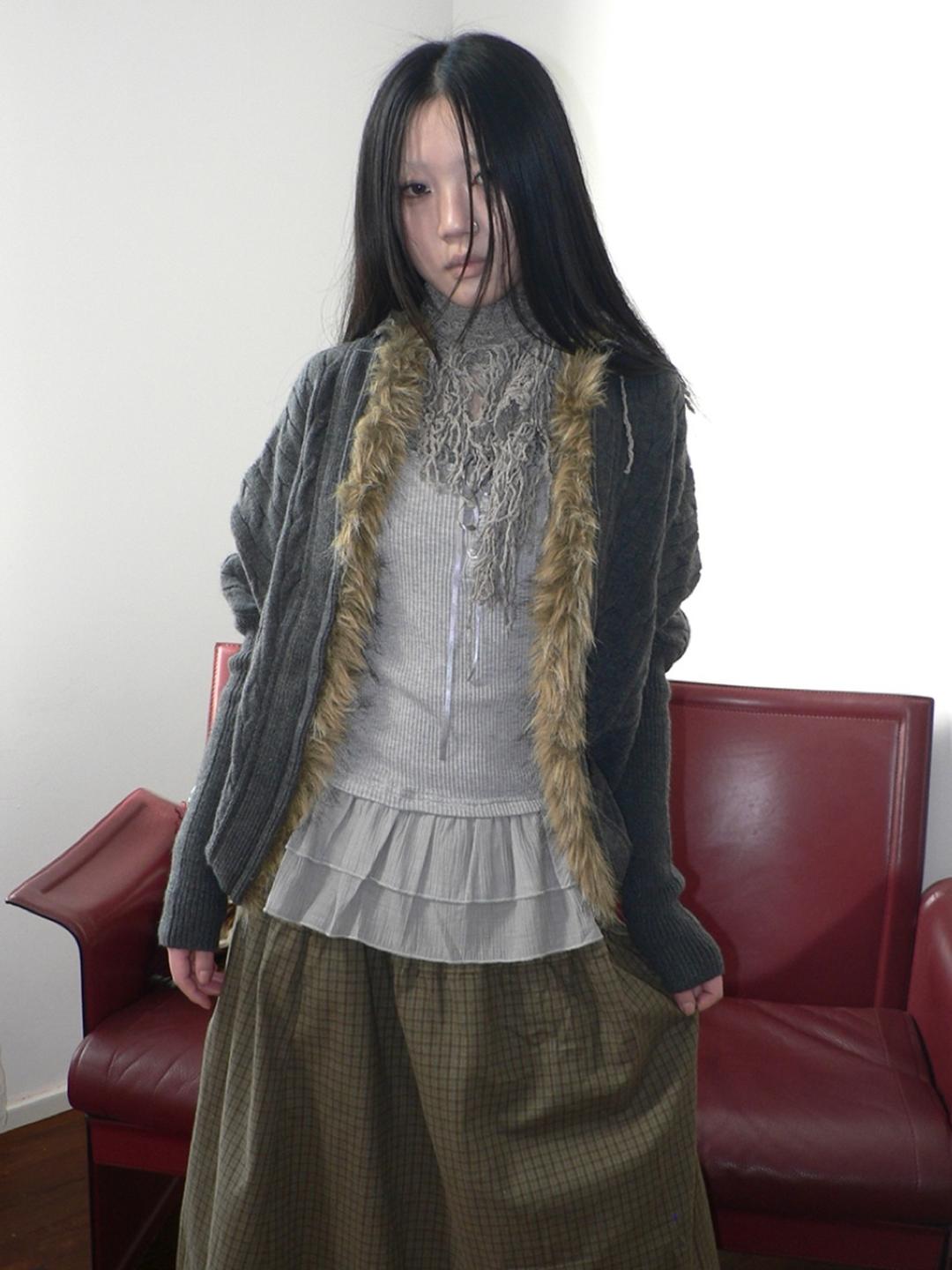 ang:project Bourbon Bat Sleeve Cardigan (2color)