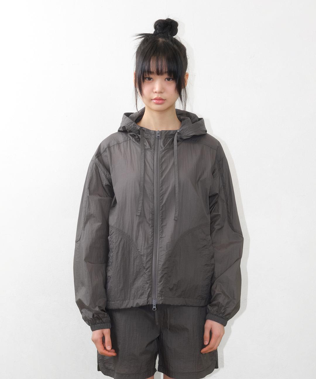 SHEER NYLON WINDBREAKER CHARCOAL