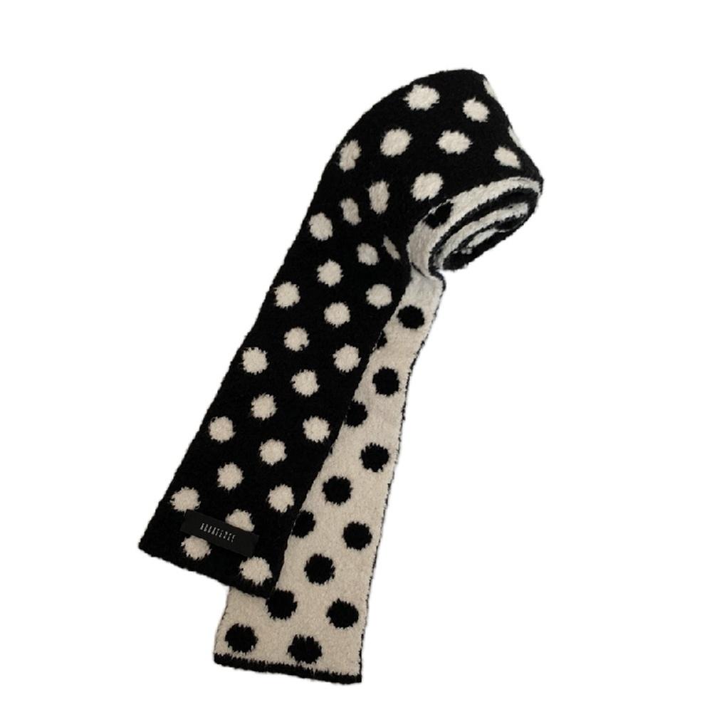 DOT two tone muffler (Ivory/Black)