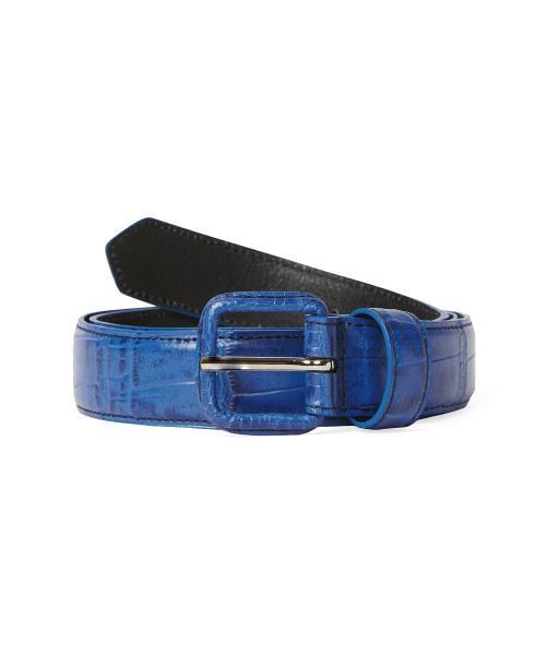 Croc Belt Blue