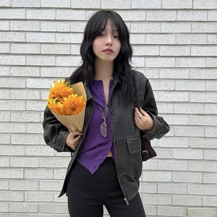 WASHED BOMBER LEATHER JACKET_BROWN