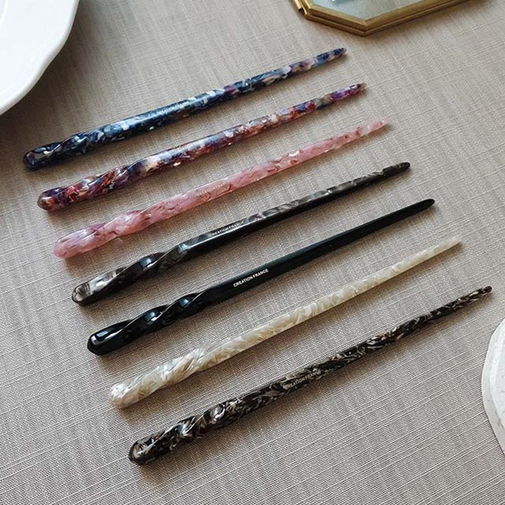 프랑스핀 뉴 마블 심플 일자 비녀