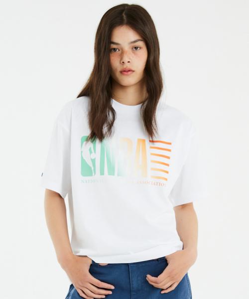 썸머 그라데이션 반팔 티셔츠(N242TS060P) 화이트