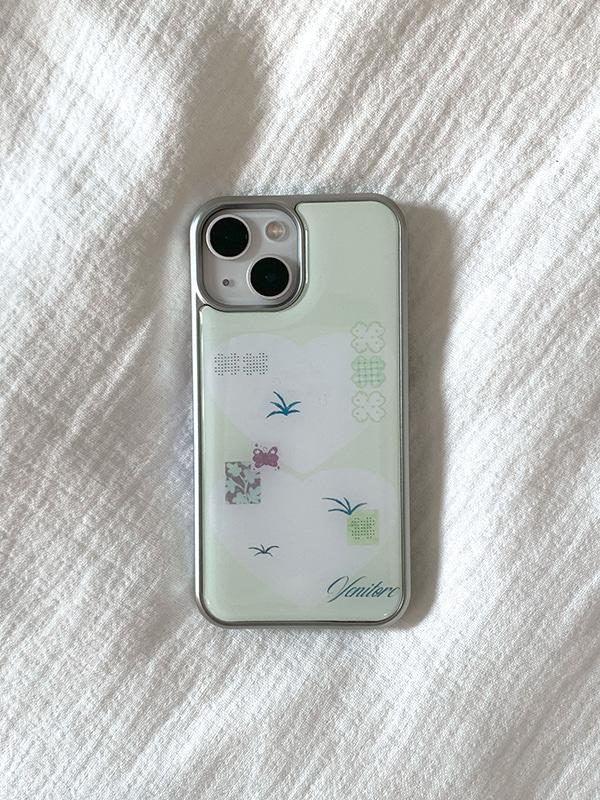 봄 내음 조각 조각 • 에폭시 실버 범퍼 • 아이폰 13mini