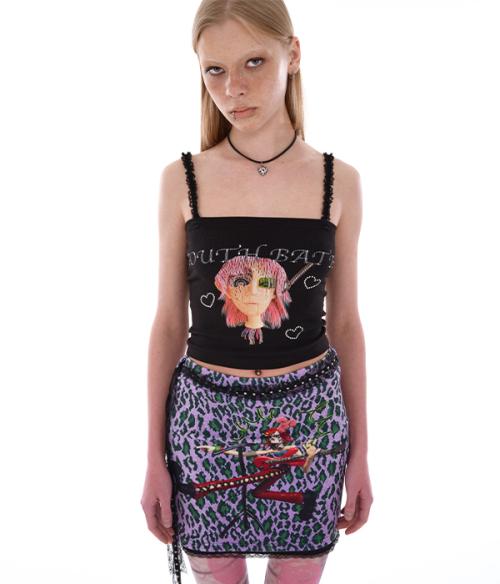 ANDROID LACE SLEEVELESS_BLACK