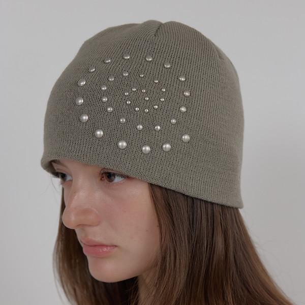 ORBIT STUD BEANIE (KHAKI)