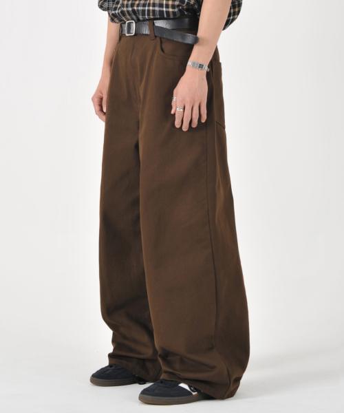 제플린 맥스 와이드 치노 팬츠 (브라운)