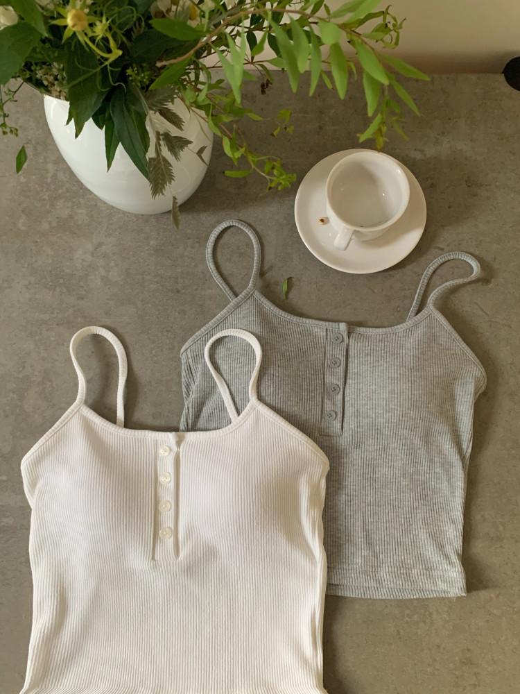 이너 버튼 캡 슬리브리스 (2color)