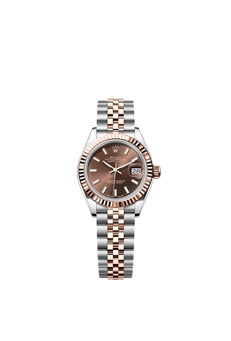 롤렉스 Lady-Datejust 시계: 오이스터스틸과 에버로즈 골드 - m279171-0017