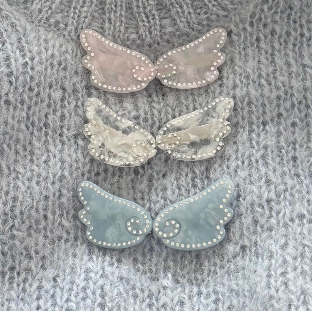 트윈 날개 큐빅 헤어핀 헤어집게 Twin Wing Cubic HairPin  🪽