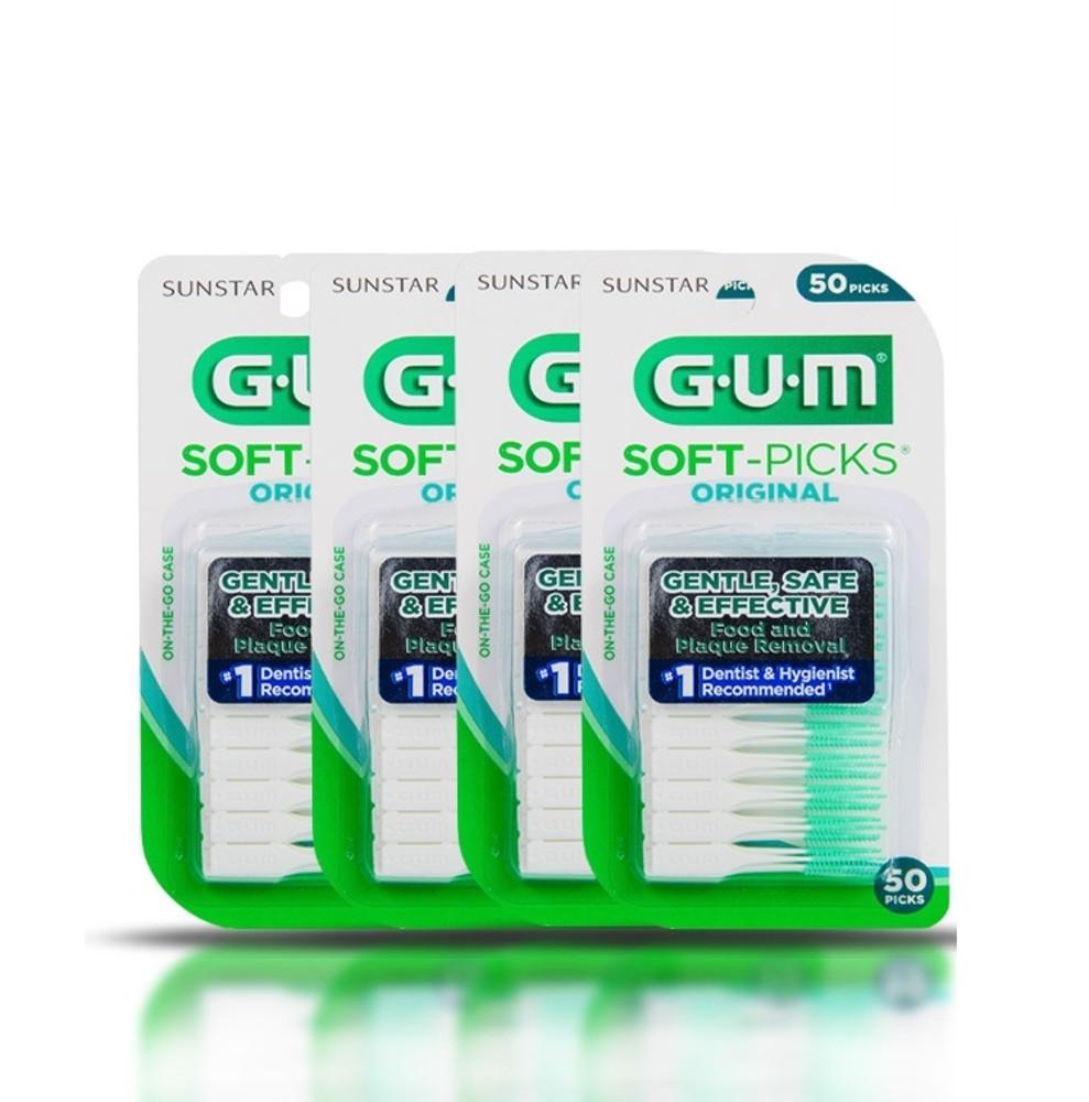GUM 검 치과 부드러운 일회용 치간칫솔 코스트코 오리지날 소프트픽(50p) 4개