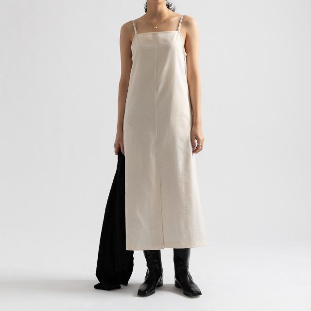 류흐 스퀘어넥 슬리브리스 나시 롱원피스