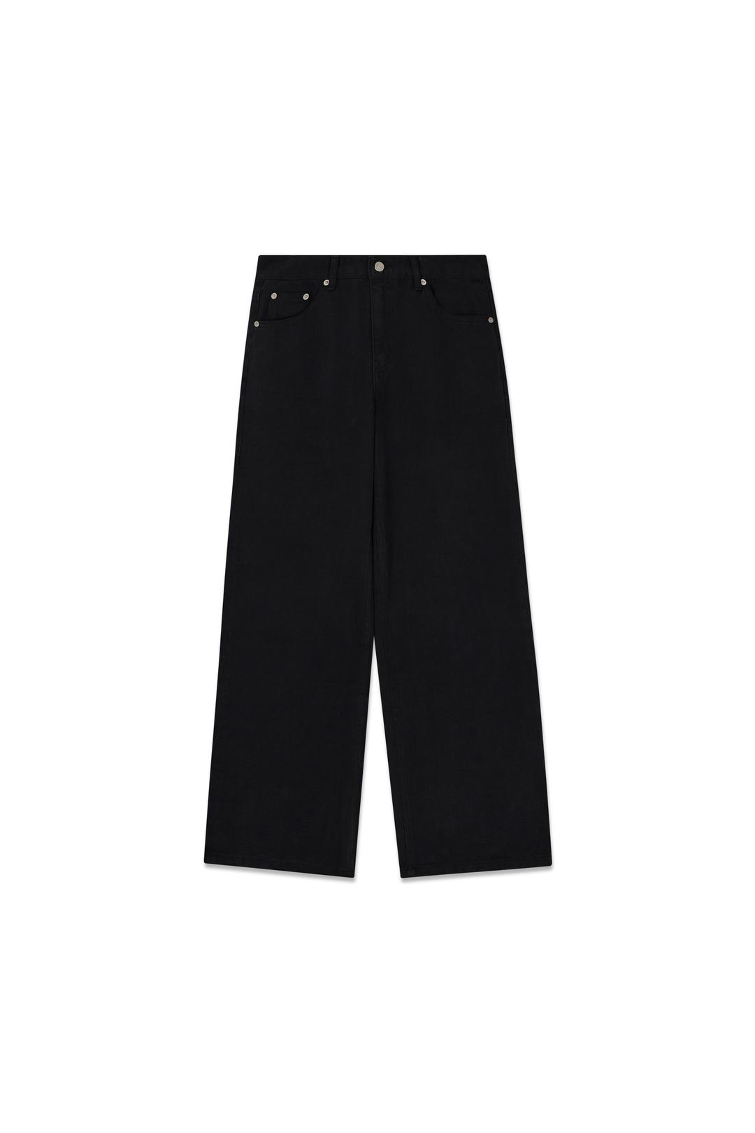 WASHED COTTON PANTS (BLACK)