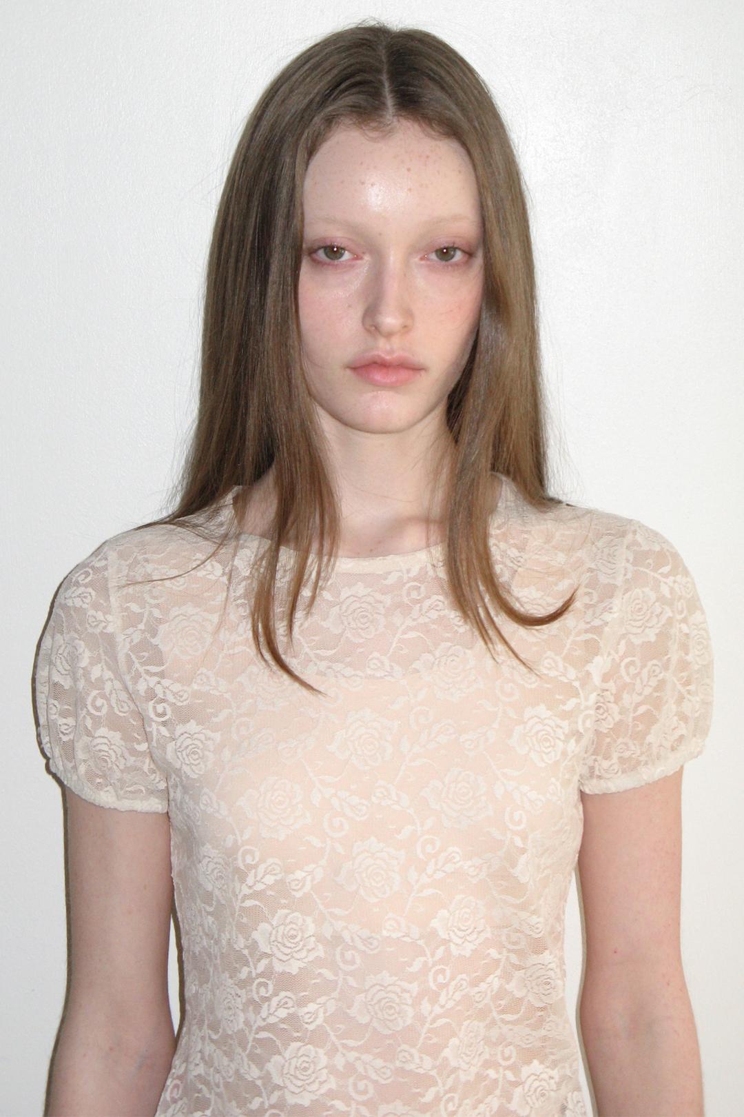 PUFF LACE T-SHIRTS (BEIGE)