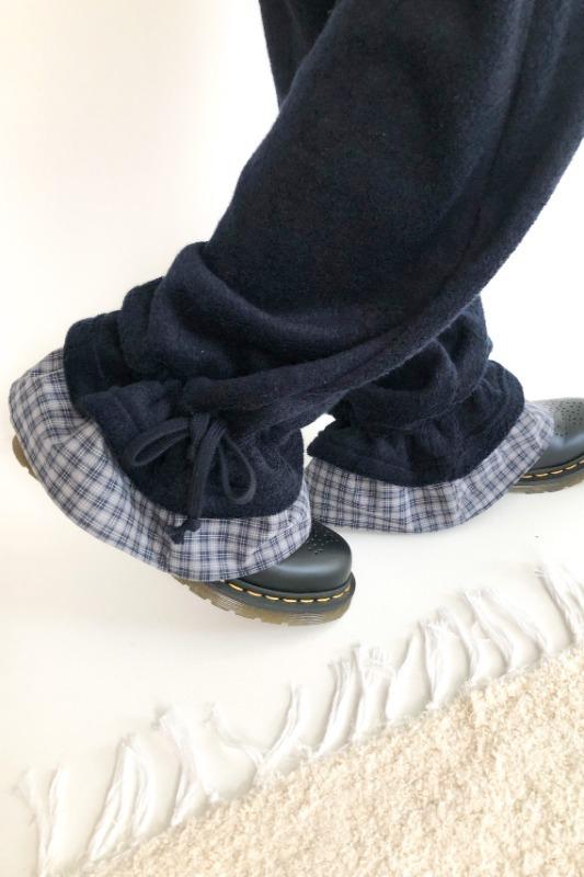 check frill jogger pants (2color)