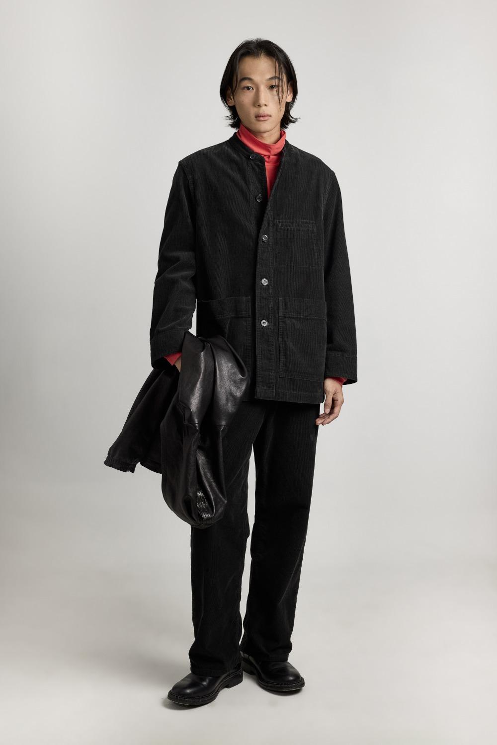 Corduroy Stand Collar Jacket