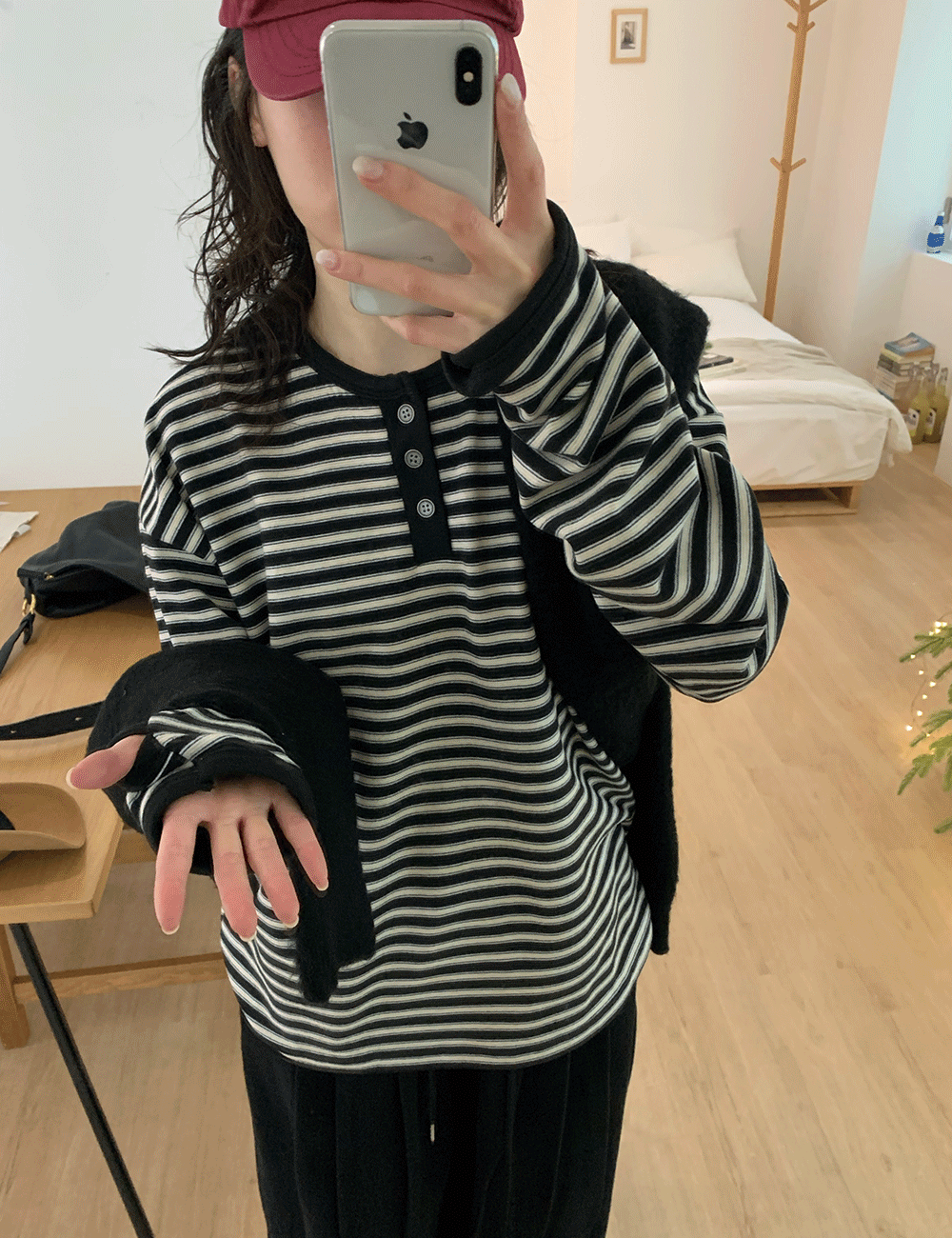 기모 스트라이프 워머티