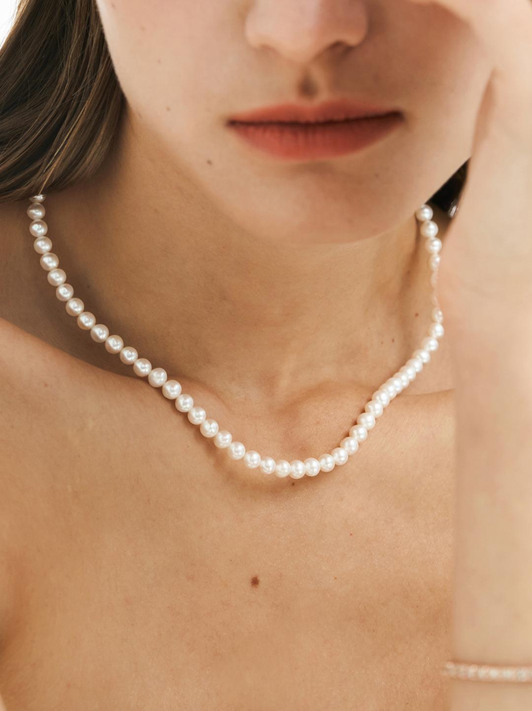 베티 담수진주 비드 목걸이 (5-5.5)