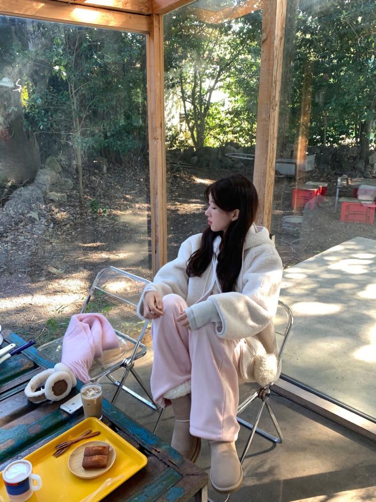 베개 후드 무스탕