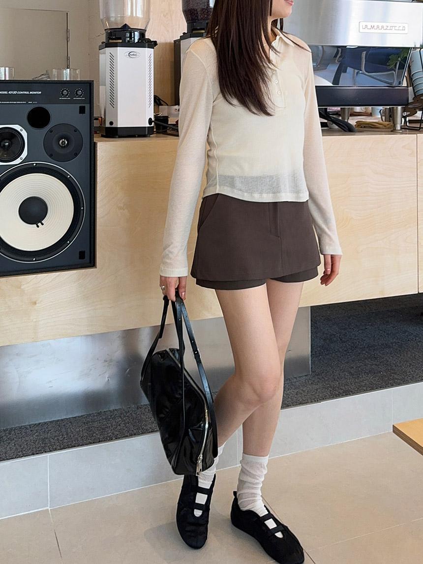 세노 로우라이즈 스커트팬츠 베디 숏 미니 스커트팬츠 (2color)