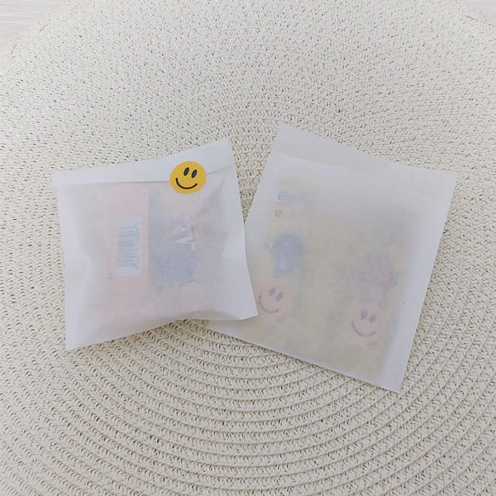 쁘띠 종이봉투 (250장 / 10x10cm) 초미니 화이트 반투명 페이퍼백 악세서리 팬시 랩핑페이퍼