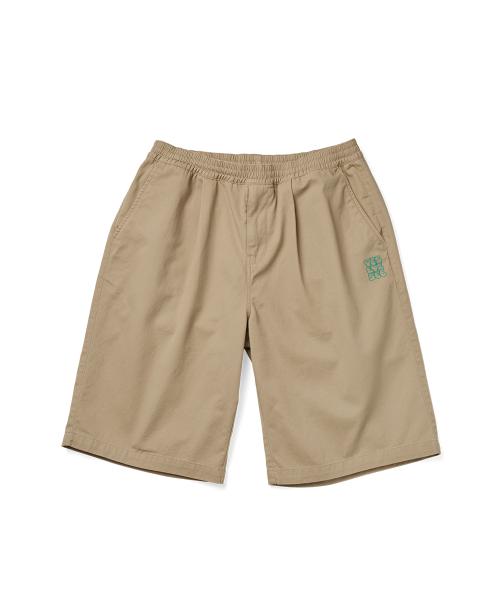 C Logo Wide Shorts Beige