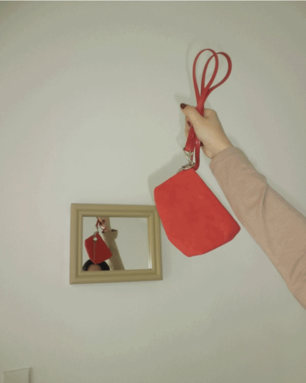 (4color) 스웨이드 미니 파우치 백